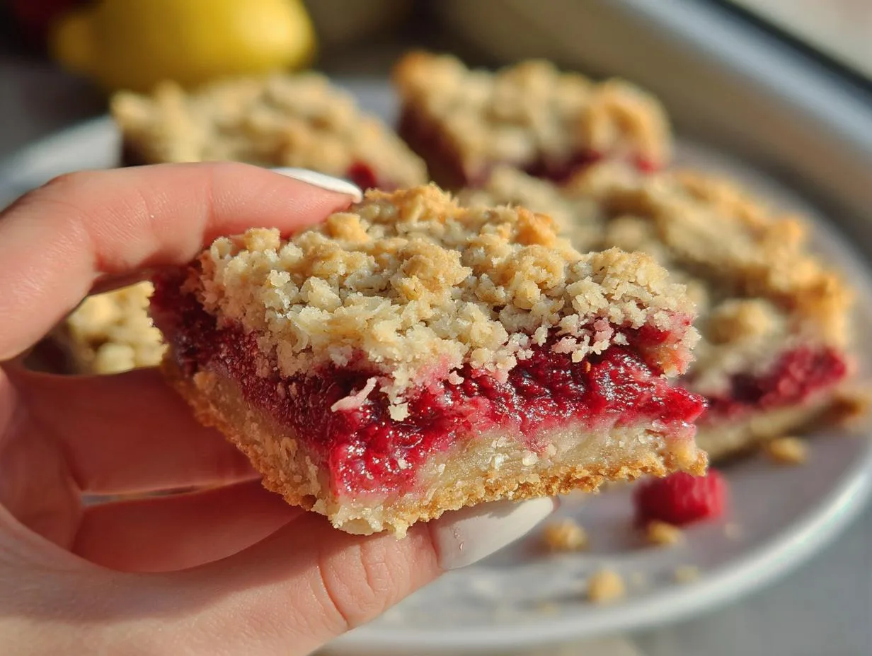 Raspberry Oatmeal Bars