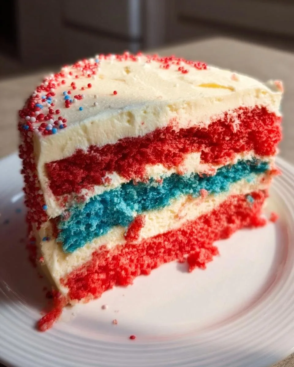 Red White And Blue Cake - detail 2
