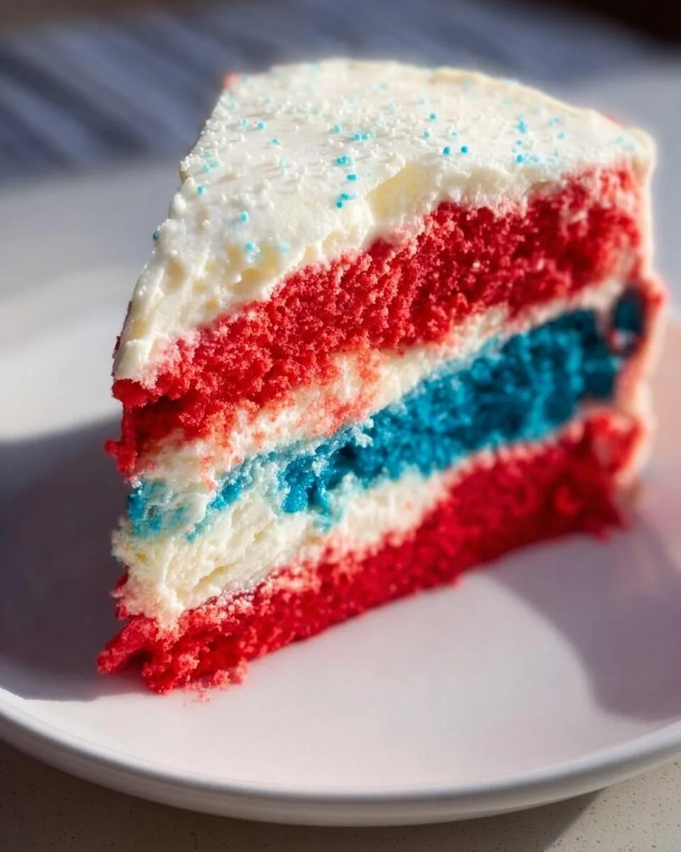 Red White And Blue Cake - detail 4