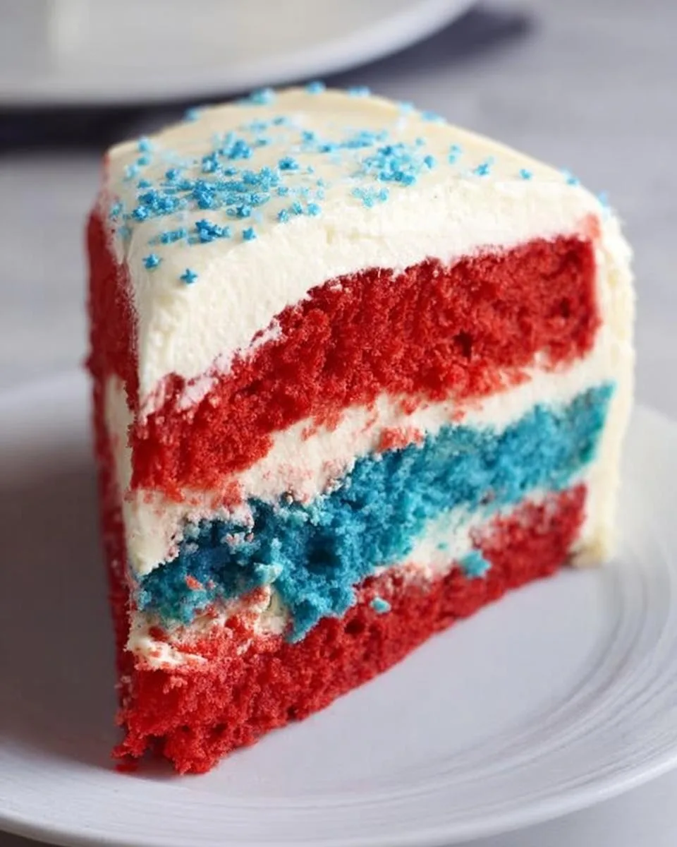 Red White And Blue Cake - detail 5