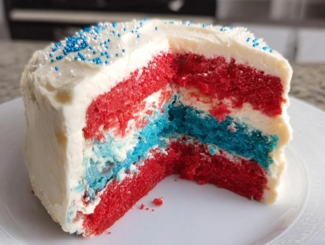Red White And Blue Cake