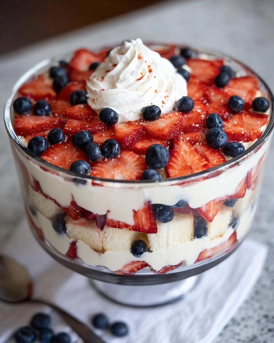 Red White and Blue Trifle - detail 4