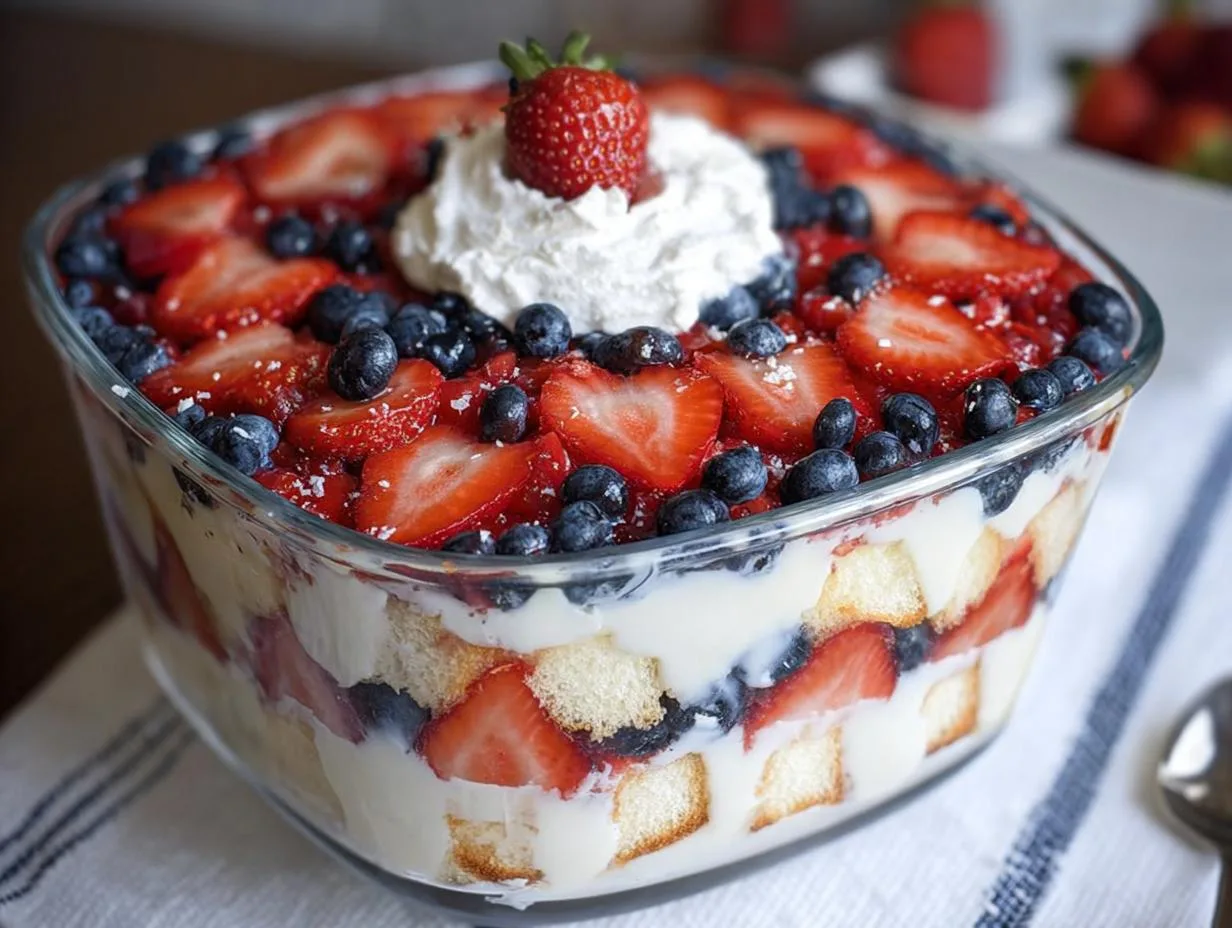 Red White and Blue Trifle