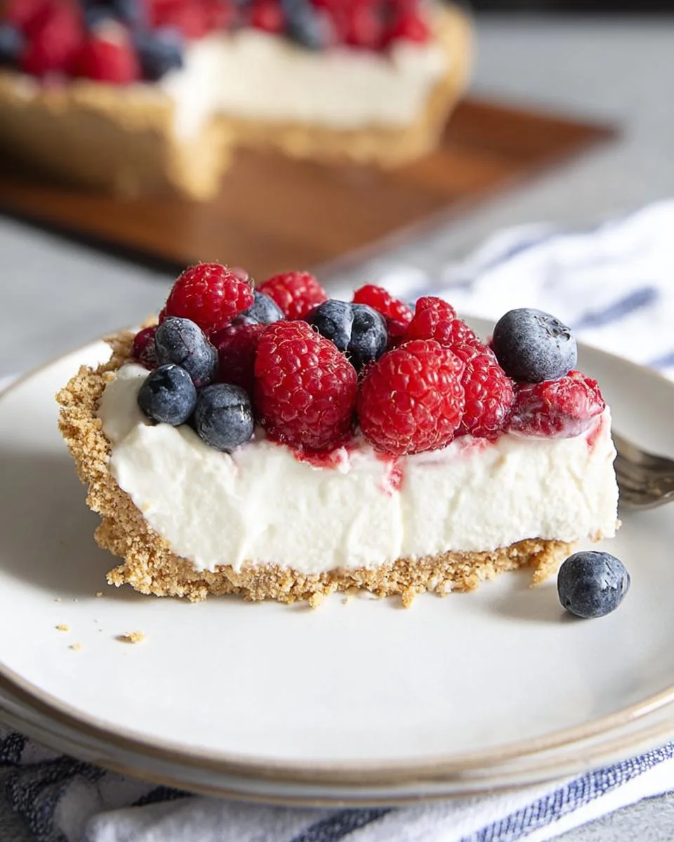 Red White and Blueberry Cheesecake - detail 3
