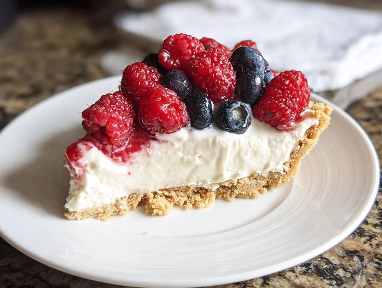 Red White and Blueberry Cheesecake