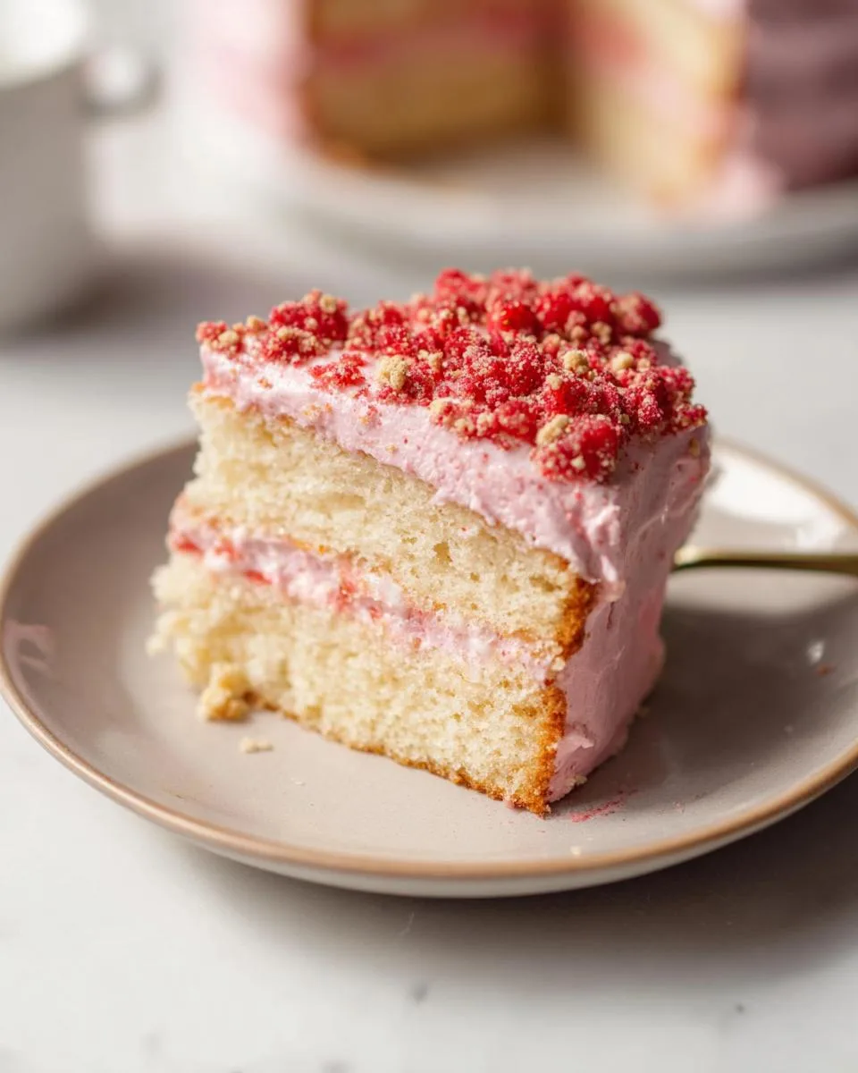 Strawberry Crunch Cake - detail 1