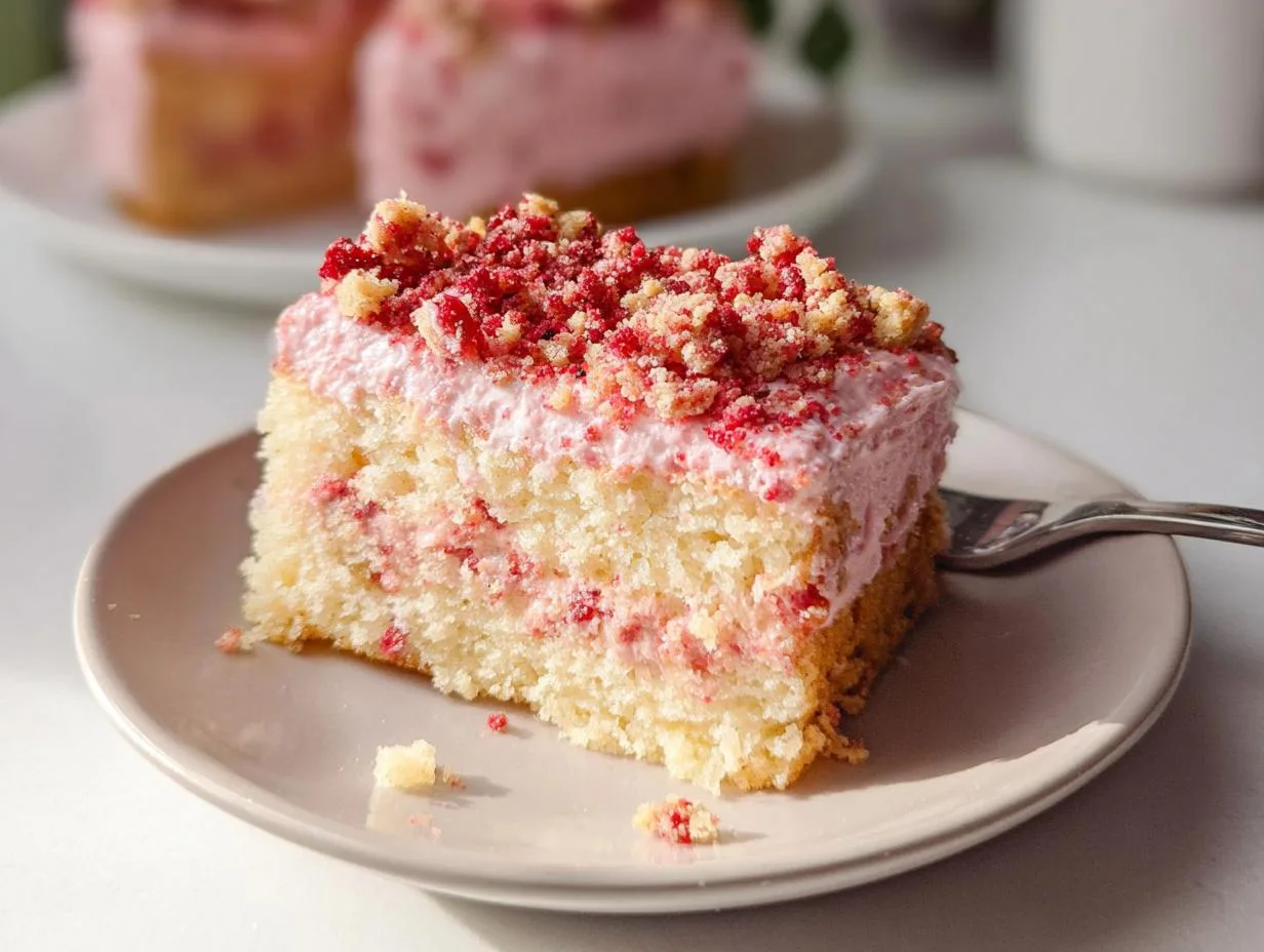 Strawberry Crunch Cake