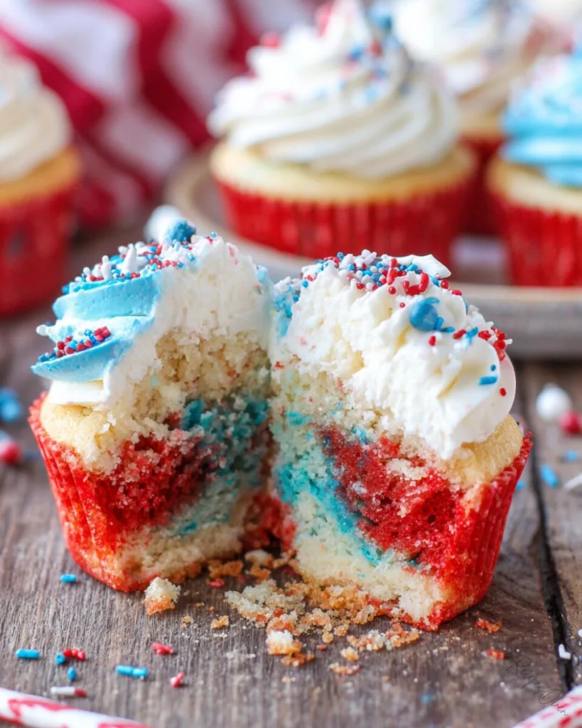 Red White and Blue Cupcakes 2