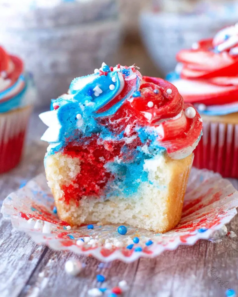 Red White and Blue Cupcakes 4