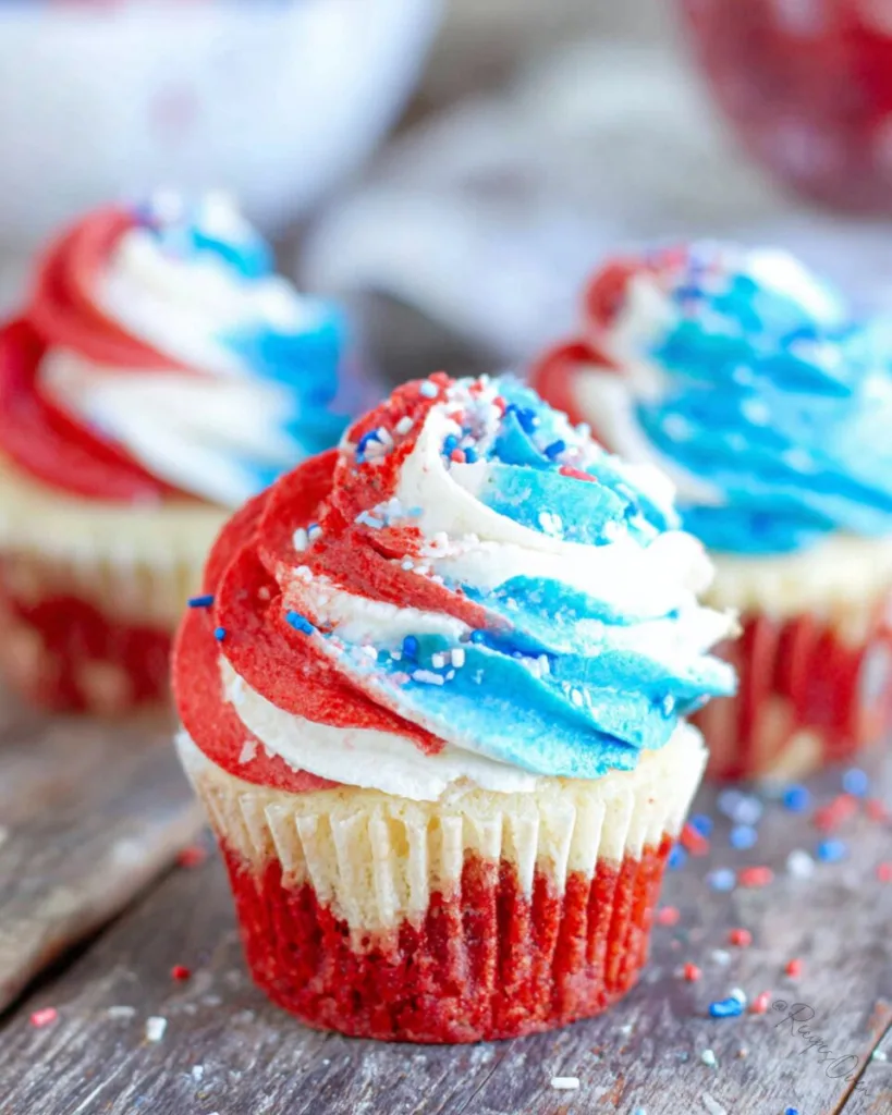 Red White and Blue Cupcakes 5