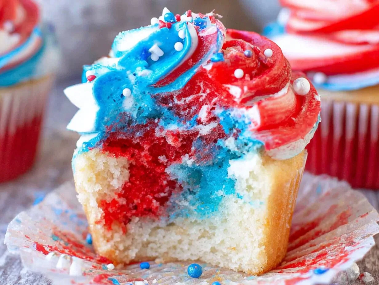 Red White and Blue Cupcakes