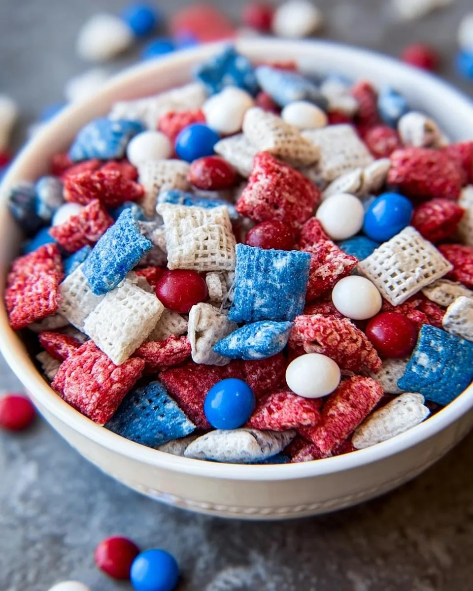 red white and blue muddy buddies - detail 4