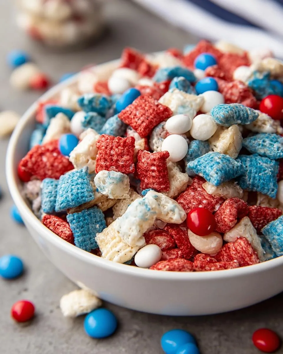 red white and blue muddy buddies - detail 5