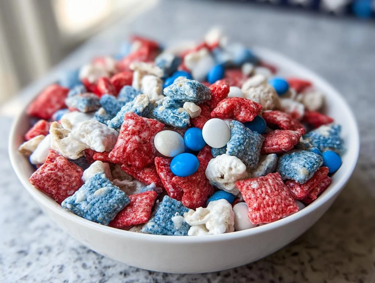 Red White and Blue Muddy Buddies